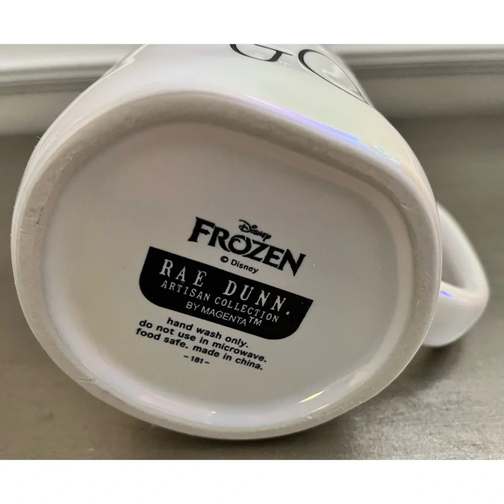NWT Rae Dunn Disney Frozen “LET IT GO” Iridescent Double Sided Elsa Mug - Picture 4 of 4